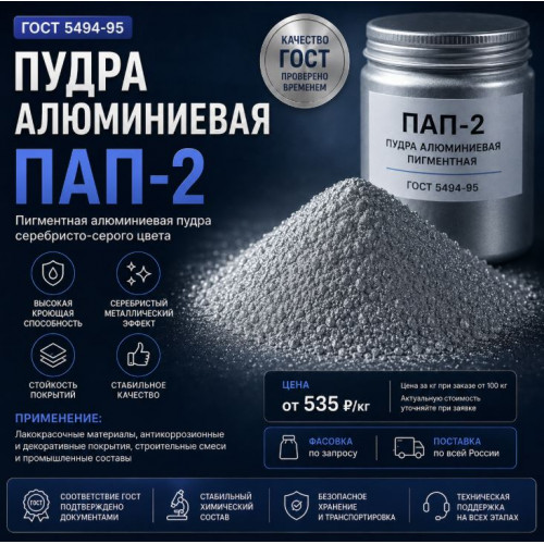 Пудра алюминиевая ПАП-2 ГОСТ 5494-95