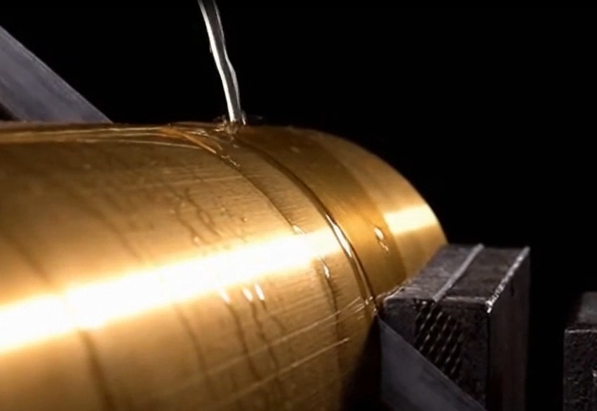 Распил бронзового прутка